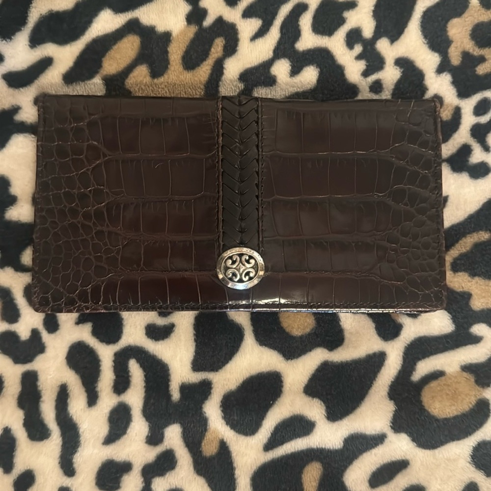 Brighton  Brown Croc Embossed Wallet Organizer